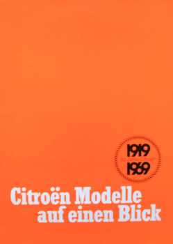 Citroen Modelprogram 1969 " 50 Jahre Citroen" Carbrochure (10333)